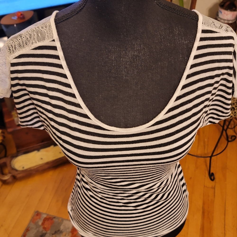 Wet Seal with Lace Crossed Back Top
